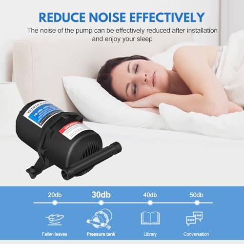 Image of ECO-WORTHY 0.75L 125PSI Pre-Pressurized Accumulator Tank Pressure Storage Vessel Hold Water Under Pressure Water Pump Flow Control Internal Bladder 25oz for RV Boat Marine Caravan
