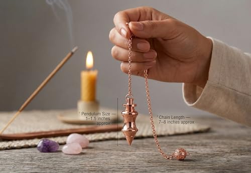 Image of Copper Cone Pendulum for Reiki Healing, Dowsing & Chakra Balancing - Divination, Meditation & Fortune Energy Cleansing Tool