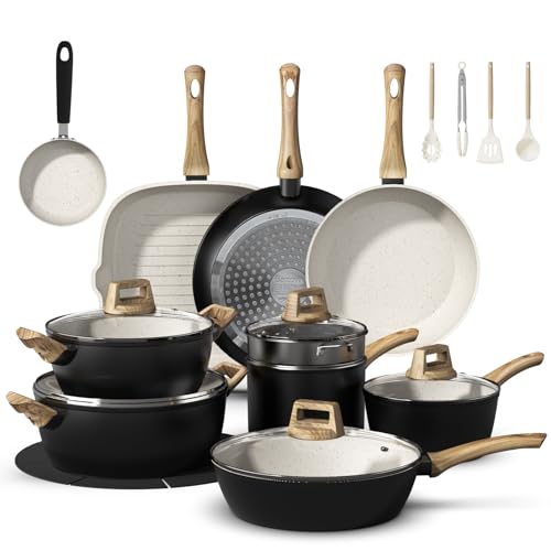 Bazova 25-PC Ceramic Cookware Set