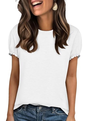 Image of UNCLECAT Women's Short Sleeve T Shirts Trendy Crew Neck Tops Basic Tee