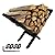 ULIKEUS Firewood Rack Outdoor and Indoor Firewood Holder Waterproof Rustproof Stable Log Holder and Fireplace Decor Wood Burning Stove Accessories