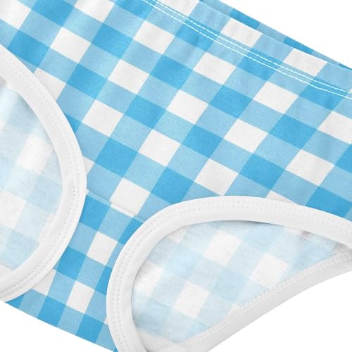 Blue White Buffalo Checkered Plaid Toddler Girls's Underwear 2T 23008734