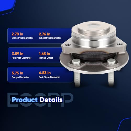 Image of ECCPP 2-Piece 512575 Wheel Hub Bearing for Buick LaCrosse 2017-2019 | for Buick Envision 2017-2018 5 lugs Pre-Greased Sealed