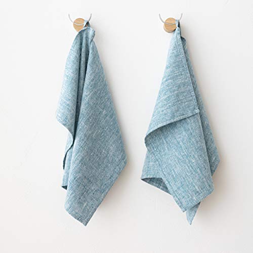 Serviettes de Toilette Lin Bleu Marin Francesca | Parfaites pour la Routine Visage - 3