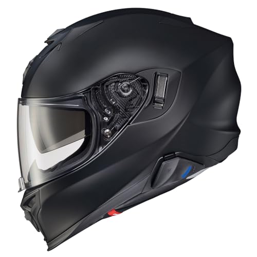 ScorpionEXO T520 Full Face Motorcycle Helmet Integrated EXO-COM Bluetooth Communication System DOT ECE Approved Matte Blk-2XL