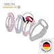 Julius-K9 Color & Grey Halsband mit Griff, Sicherheitsverschluss und austauschbarem Patch, 40 mm (38-53 cm), Orange-Grau