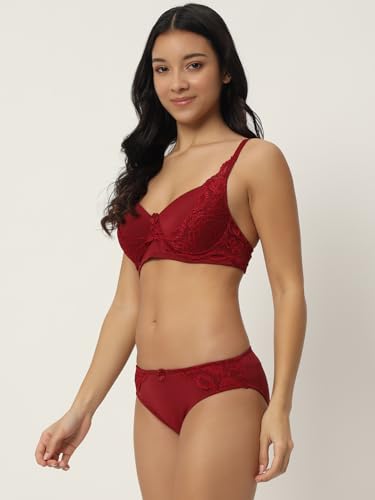 Image of Full Coverage Comfortable Wireless Padded Bra and Hot Panty Set for Women's and Girls
