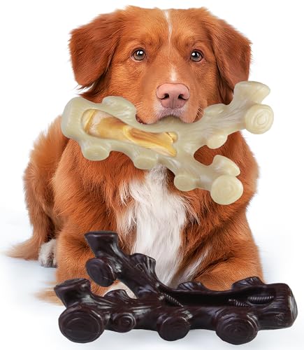 GASAPET Dog Chew Toys for Aggressive Chewers 2 Indestructible Dog Toys