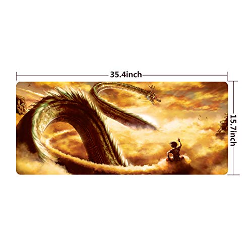 Ruifengsheng Large Gaming Mouse Pad,Extra Large Size Mat,Extended Xxl Size Mouse Pad, Non-Slippery Rubber Base,(Edge Stitched) (35.4" * 15.7") (90X40 R8) #TOP2