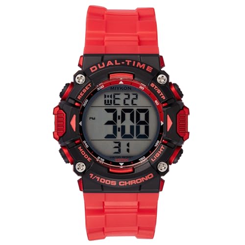 Miykon Womens Sports Digital Watch - Lightweight Shockproof, Super Illuminator, Stopwatch and Timer, Alarm, Dual Time, 24hr Military Time, 100M Water Resistant