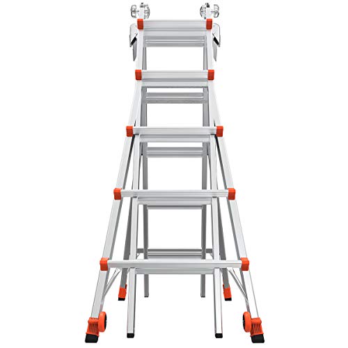 Little Giant Ladders, Revolution, M22, 6-18 Foot, Multi-Position Ladder, Aluminum, Type 1A, 300, 300 lbs Weight Rating, (12022)