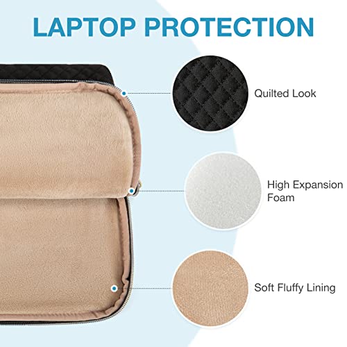 Laptop Sleeve 14 Inch, Bagsmart Laptop Carrying Case Compatible With 13-13.3 Inch Notebook, Compatible With Macbook Pro 14 Inch, Macbook Air, Laptop Protective Bag With Pocket, Handles, Black… #TOP3