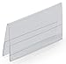 Set of 40, Plastic Name Tag Tents for Business Cards, Tabletop Sign Holder Display Frames with Slide-in Design, Double-Sided