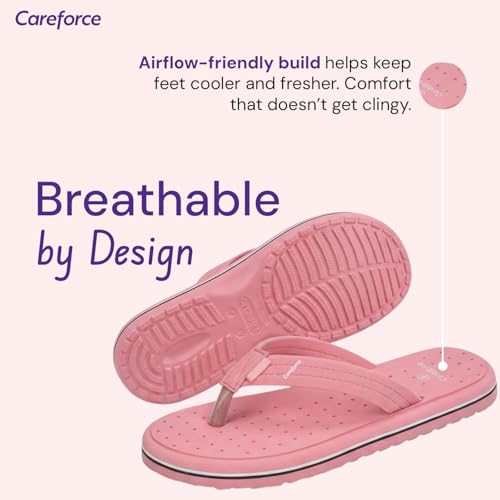 Image of Careforce Flip Flops for Women Daily Use, EVA Cushioned Anti-Slip Sliders & Flip Flops Arch Support Chappal for Daily Comfort & All-Day Footwear for Women, Softstep