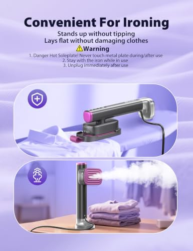 Image of Travel Steamer for Clothes, Portable Handheld Garment Steamer