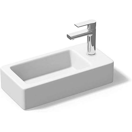 Amazon 洗面ボウル Right 洗面ボール 洗面ボウル 小型洗面ボウル 壁掛け 洗面台 洗面鉢 手洗い器 手洗いボウル 手洗台 壁付け型 浴室洗面台 ミニ型 バルコニー 陶器製 シンプル おしゃれ 洗面ボール 洗面器