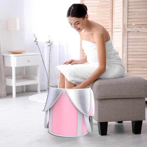 Tina Plegable para Spa de Pies con Asas Color Rosa miniatura 6
