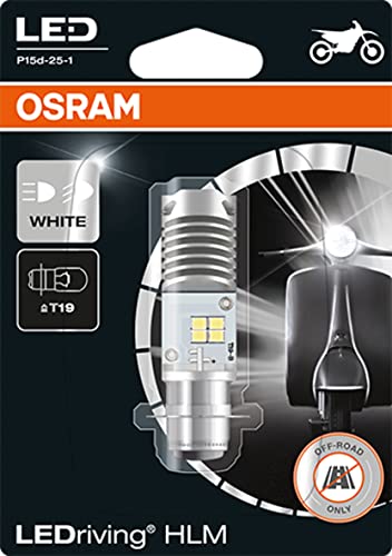 OSRAM LEDriving HLM T19 (M5) - no ECE, Lámpara LED para faros de motocicletas, Blanca 6000K, LED Retrofit, sólo para uso offroad (1 lámpara)