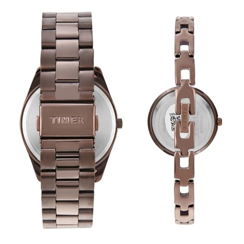 TIMEX Stainless Steel Unisex Pairs Brown Round Analog Dial Watch- Tw00Pr311 - Image 6