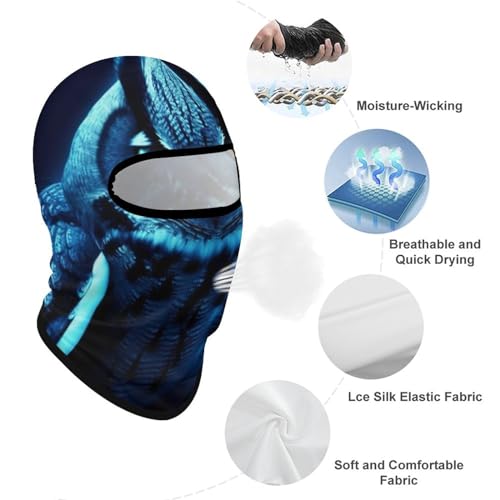 Blue Owl Balaclava Mascarilla para Cara para Hombre y Mujer Protección Solar Resistente al Aire Cubierta Completa para Senderismo, Ciclismo, Running y Conducción miniatura 3