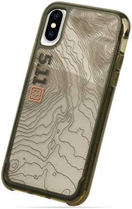 Griffin, iPhone x Clear Case, Survivor: 5.11 Tactical Edition, Impact Resistant Clear Protective Case, Green