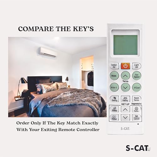 Image of S-CAT Compatible with LG AC Remote Control AKB75415306 AKB73595915 (No Backlight) Model 36K Suitable for 1 1.5 2 Ton Split /Window /Cassette AC (Match Old Remote Exactly, for Any Issues Contact us)