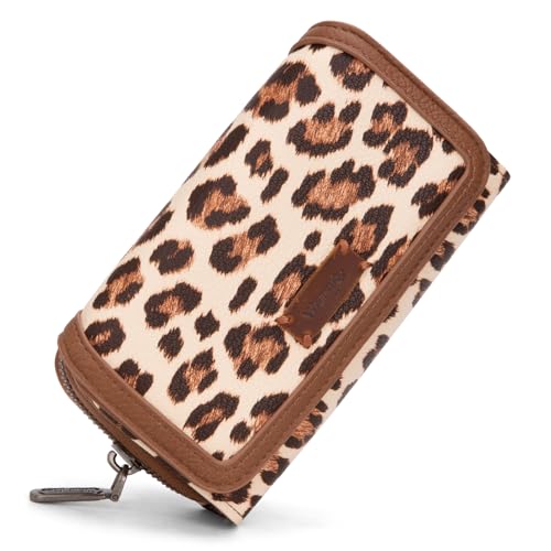 Montana West Wrangler Wallet for Women Minimalist Clutch Wristlet Purse RFID Blocking Credit Card Holder