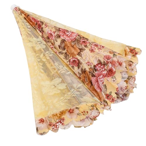 WATIIFUFU Cubierta de conservación de Alimentos Tapas de Alimentos para Exterior Cubierta Plegable para Alimentos manteles Protector de Moscas sombrillas Tienda de Comida de poliéster Yellow
