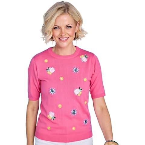 Chums Floral Embroidered Short Sleeve Jumper Cover
