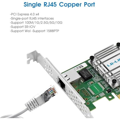 PCIe x4 Single-Port 10G Copper Ethernet Network Adapter E610 miniatura 4