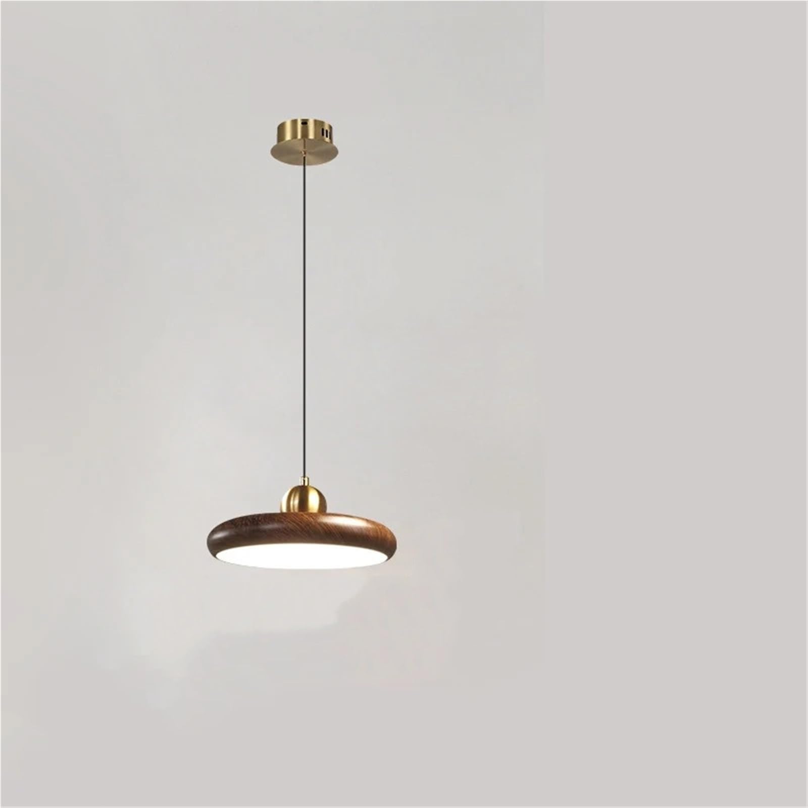 KXEcoLife Iron Chandelier Imitation Wood Grain Dining Room Shop Hanging Lighting Fixtures Changeable Dimmable