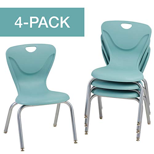 Factory Direct Partners10375-SF FDP 16" Contour School Stacking Student Chair, Ergonomic Molded Seat