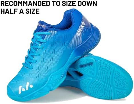 Condromly Women's Men's Light 20 Non-Marking Court Shoes (020 Blue, 42) | Image 1