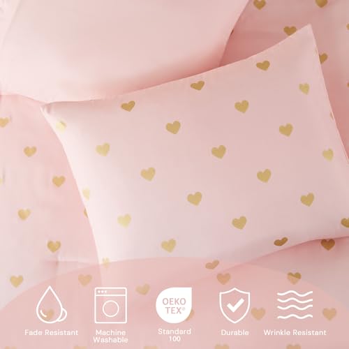 Image of Queen Comforter Set with Sheets for Girls-7 Pieces Queen Bedding Sets