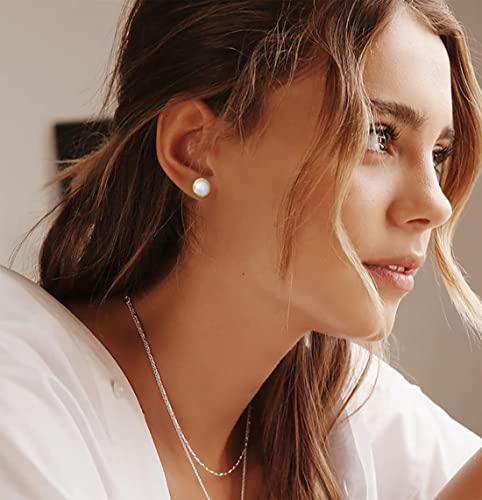 Gold-Plated Freshwater Cultured Pearl Stud Earrings | Genuine Real Pearl Jewelry for Women4