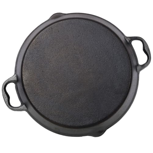 AMZXPLORE Cast Iron Skillet, Large Dual Handle Cast Iron Frying Pan, Heavy Duty Oven Safe Cast Iron Pan for Grill, Stovetop, Campfire & Induction Cooking, Even Heat Retention, Black - Image 6