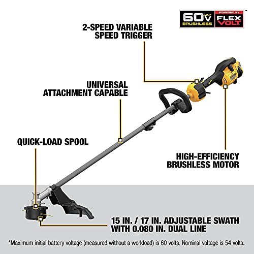 DEWALT DCST972B String Trimmer, Yellow/Black - Image 3