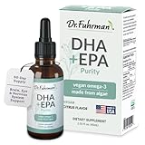 Dr. Fuhrman Vegan Omega 3 | Vegan DHA+EPA Purity Liquid Supplement | Made from Lab-Grown Algae | Our Omega 3 Supplement is Refrigerated in Warehouse Until Shipped | Citrus Flavor 60 Servings