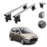 2 Piezas Coche Bacas Barra Transversal para Hyundai i10 2007-2013,Carga Transporte Portaequipajes Barras de Techo Exteriores Accesorios