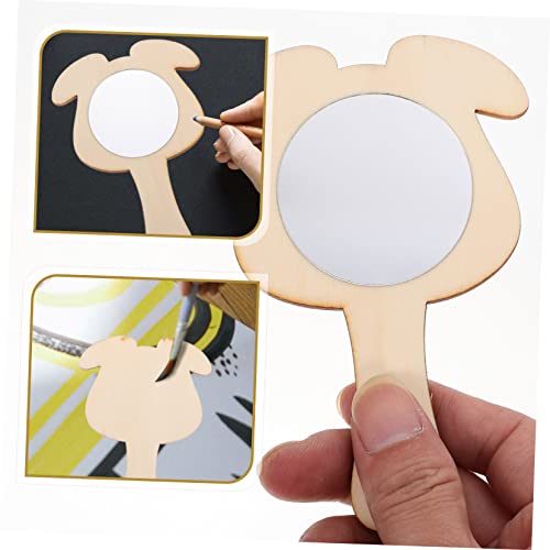 Totority 32 Peças De Artesanato Com Espelho De Madeira Pequeno Para De 8 A 12 Anos Espelhos Cosmétic