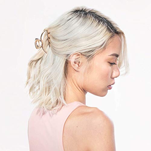 Kitsch Large Claw Clip - Big Open Shape Metal Hair Clips For Women | Stylish Large Hair Claw Clips & Jaw Clips| Big Claw Clips For Thick Hair & Thin Hair | Claw Hair Clips For Girls (Gold) #TOP6
