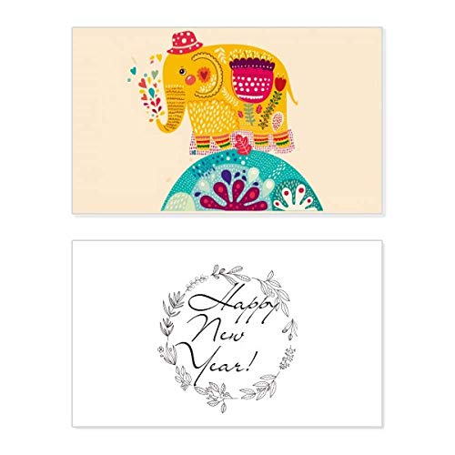 Tarjeta conmemorativa de año nuevo, diseño de elefante rosa Red Hat Nation