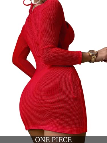 Image of Lilosy Sexy Crochet Sheer Long Sleeve Cover Up Swim Bathing Suit Beach Dress One Piece