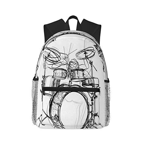 Sac à dos d'école Musique rock 837, sac à dos de voyage pour homme et femme