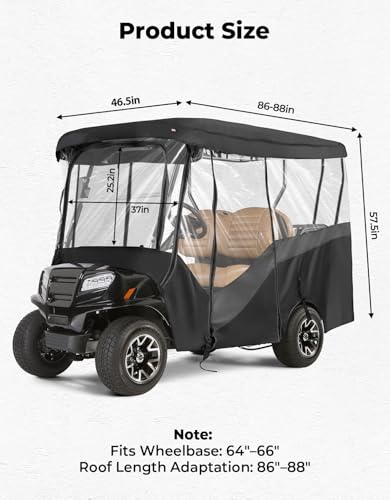 KEMIMOTO 4 Passenger Golf Cart Enclosure