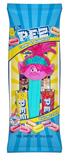 pez candy trolls assorted dispensers 058 ounce pack of 12 696 ounce
