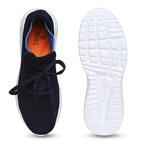 Image of Longies Men's Shoes with lace Blue Black Casual Shoes-11 /UK (LGMLSSV001)