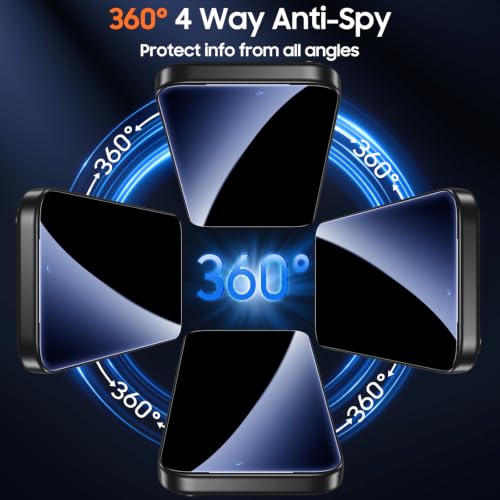 UniqueMe for iPhone 18 Pro 360° Privacy Screen Protector - 6.3 inch - image 2