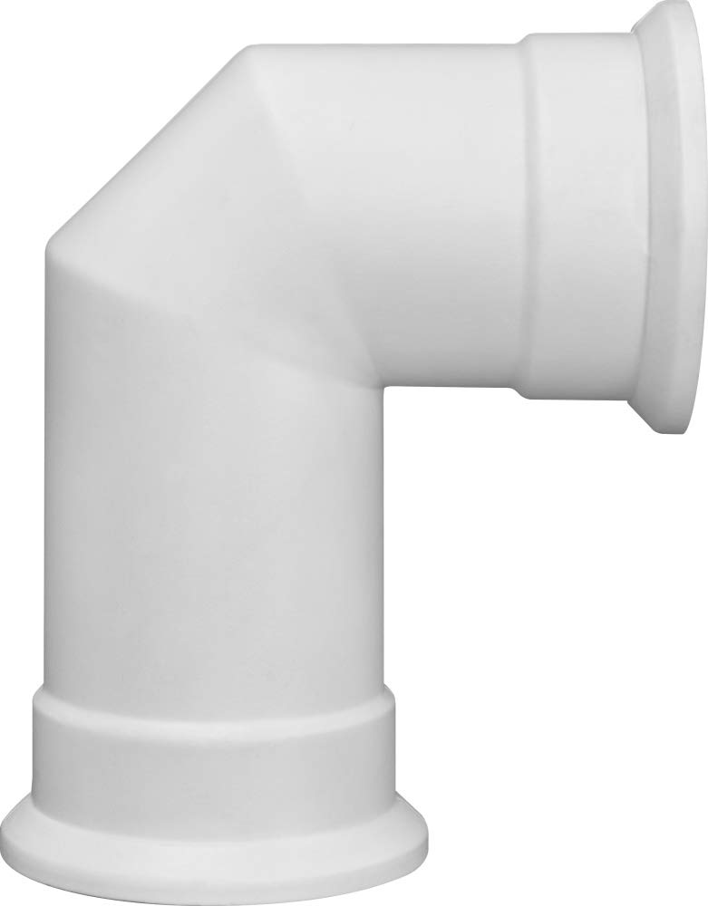 Adam Angled Stove Pipe in White