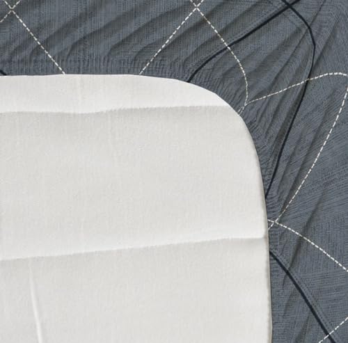Image of NHD HOME Premium Cotton 220 TC Elastic Fitted Printed Bedsheets with 2 Pillow Covers | Double /King Bed with All Around Elastic Wrinklefree Supersoft Breathable |Size-78 x72+10 inches | Dark Grey
